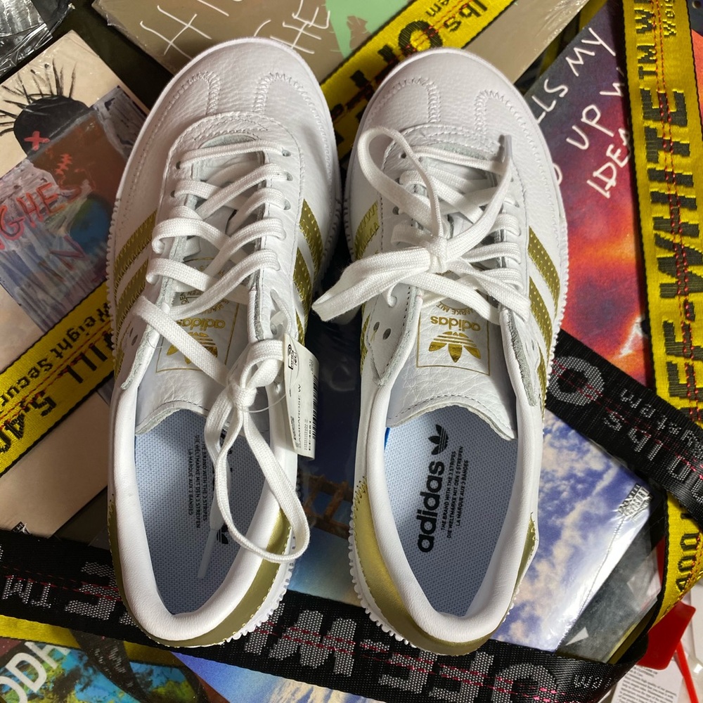🆕 - Adidas - Samba Rose - White / Gold - W 6 - Picture 5 of 8